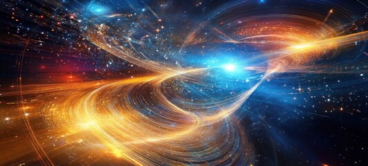 Obraz premium Cosmic Dance: A Symphony of Light and Nebulae