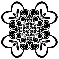 Simple love mandala for background, 