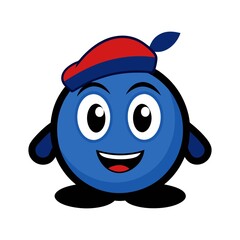 Obraz premium Blueberry mascot vector illustration 2