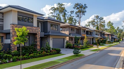 Newly Constructed Modern Homes in Landscaped Housing Estate