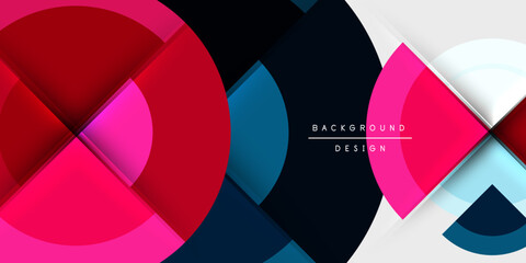 Fototapeta premium Techno circles and semi circles. Vector Illustration For Wallpaper, Banner, Background, Card, Book Illustration, landing page
