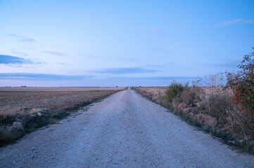 View of the stage of the Camino de Santiago from Hornillos del Camino.
