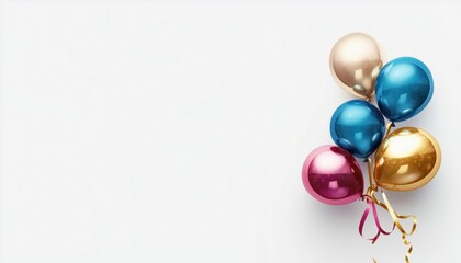 Close-up of colorful New Year's Eve balloons for banner