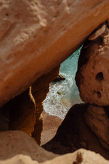 Vibrant Turquoise Coastline Along Morocco’s Picturesque Shores