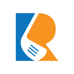 Letter R Hockey Logo. Field Hockey Logo Concept With Hockey Stick Symbol