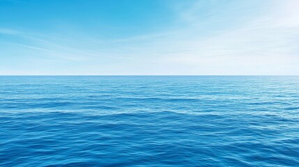 Obraz premium The ocean is calm and clear, with a bright blue sky above