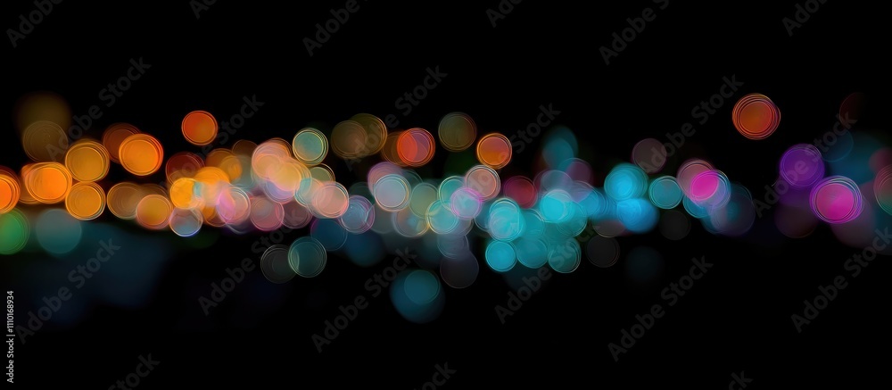Poster colorful bokeh fireworks lights creating a vibrant abstract background against a dark night sky for 