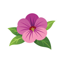 Petunia flower isolated flat vector illustration on white background