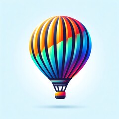 Naklejka premium Colorful hot air balloon illustration.