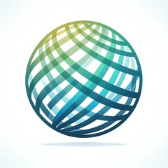 Obraz premium Abstract globe design with layered lines.