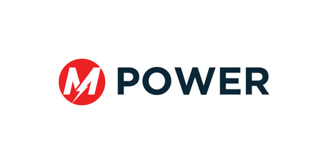 Lightning logo M in a circle, M Power logo