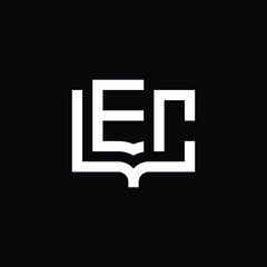 letter LEC document book logo design inspiration