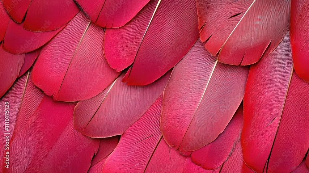 Aufkleber Vibrant red feather pattern creating a stunning textured background for creative projects and design elements.