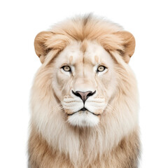 Fototapeta premium Stunning portrait of a majestic lion, showcasing its beautiful mane and piercing eyes, capturing the essence of strength and grace.