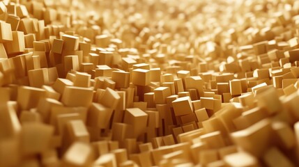Obraz premium Close-up view of abstract pasta cubes arranged in a textured background highlighting the raw form of uncooked pasta shapes