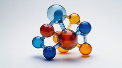 Glass object on white surface