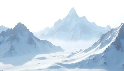 Obraz premium landscape with snow and clouds