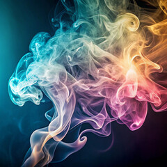 Fototapeta premium Smoke texture background beautiful colors