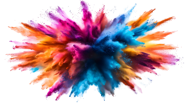 Vibrant explosion of color and texture.