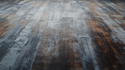 Fototapeta premium Industrial textured vinyl flooring with a weathered, rustic appearance and subtle woven carpet pattern for interior design projects