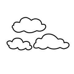 cloud computing concept. cloud line art PNG 