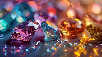 Colorful Rays Passing Through a Diamond