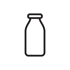 Empty bottle icon with glass for beverage container illustration