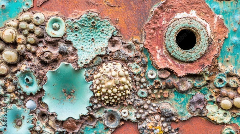 Leinwandbilder rusty zinc abstract background with corrosion and texture details for artistic and design use