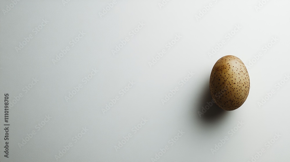 Poster potato isolated on a white background showcasing its texture and natural colors in a close-up view f