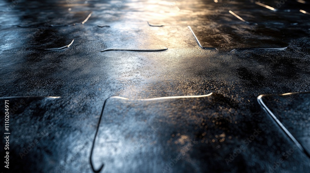 Poster textured metallic surface with reflective light highlights and a smooth sheen perfect for background