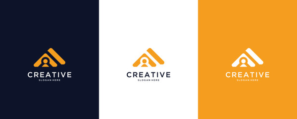 Initial Letter A Arrow modern logo design