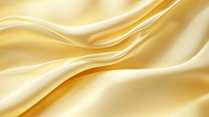 Fototapeta premium Soft Yellow Silk Fabric Texture with Elegant Flow and Drapery