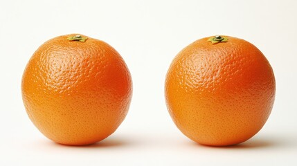 Fresh tangerines with textured skin on a clean white background, emphasizing vibrant orange color and natural shine, fruit, food styling, healthy lifestyle.