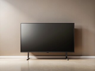 Black LED Television Screen Isolated on a Minimalist Background for Digital Design Projects and Modern Media Display Concepts with a Focus on Technology and Home Entertainment
