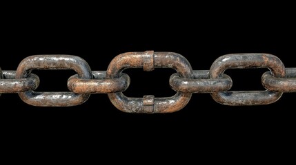 Obraz premium Industrial stainless steel chain links on a textured metal background showcasing durability and strength in a modern design.