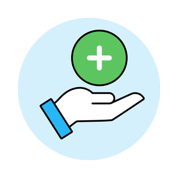 Increased Benefits &ndash; Hand with Plus Sign Representing Added Value