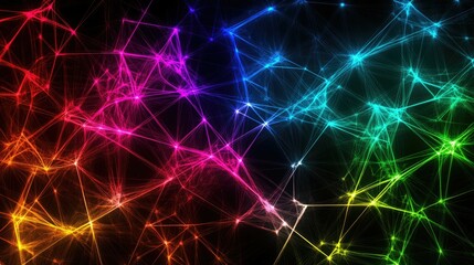 Obraz premium Colorful abstract network background.