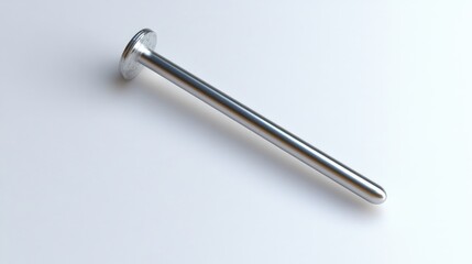 Metal cotter pin on a clean white background showcasing its design and functionality in mechanical applications or hardware usage.