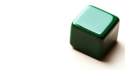 Green tally block isolated on clean white background representing simplicity and clarity in design concepts or data visualization themes.