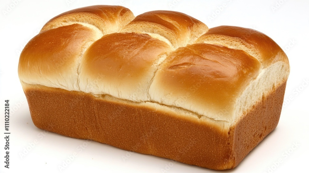 Poster freshly baked golden brown bread loaf on a clean background ready for use in bakery or culinary rela