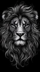 Obraz premium lion, King of jungle, Amazing and dangerous image of lion 