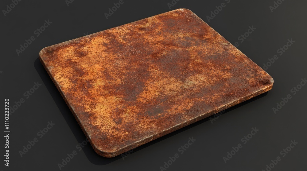 Poster weathered rusted iron plate with textured surface and aged appearance ideal for backgrounds or indus