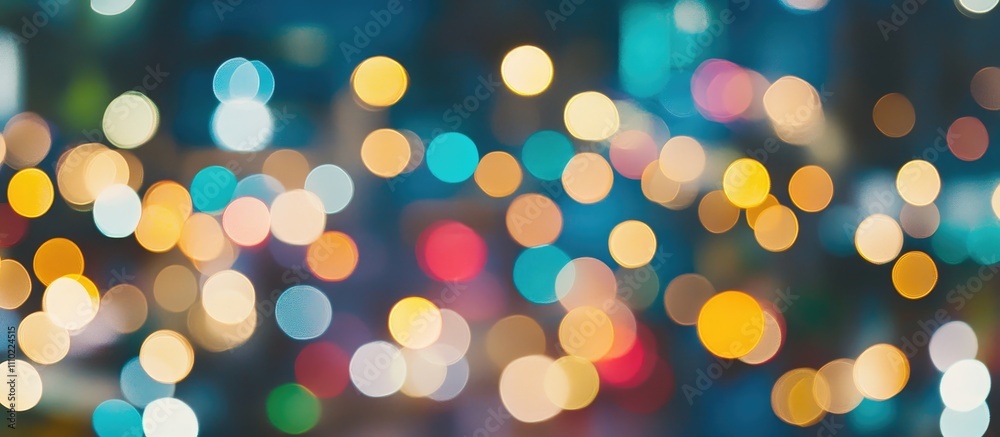 Poster colorful abstract background with soft bokeh lights creating a dreamy, blurred effect ideal for desi