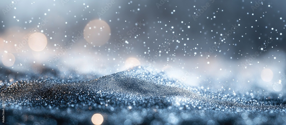 Poster Shiny bokeh backdrop with sparkling particles and a subtle texture creating a dreamy and ethereal atmosphere for design projects