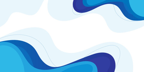 Abstract blue fluid background vector illustration.