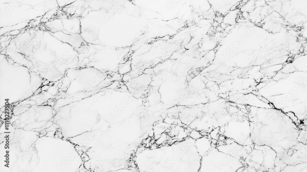 Poster Elegant white marble texture background with intricate gray veins for high-end design and architectural projects. Perfect for websites and print.