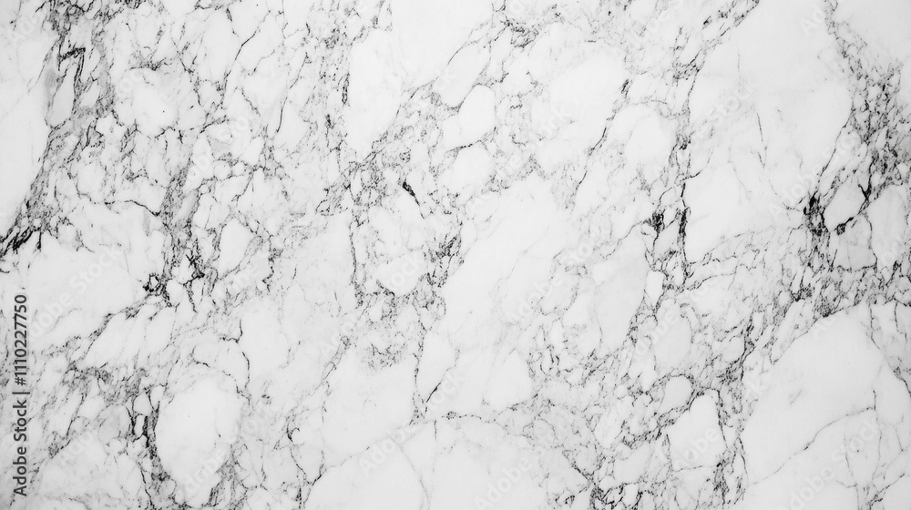 Poster high resolution close-up of elegant white marble stone texture with intricate gray veining suitable 