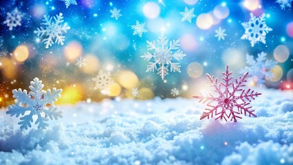 Captivating Candid Photography of Brilliant Snowy Texture on a White Background for New Year's Postcard, Perfect for Holiday Cheer and Seasonal Greetings