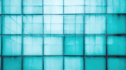 Modern architectural facade of a glass residential building showcasing a grid pattern and vibrant blue reflections in urban setting.