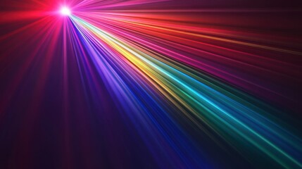 An abstract image of multi-colored light rays converging to form a unified, radiant spectrum on a clean backdrop